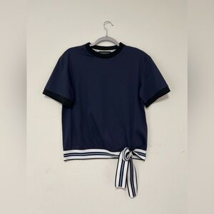 SPORTMAX Oblare Blue Cotton-Blend T-Shirt